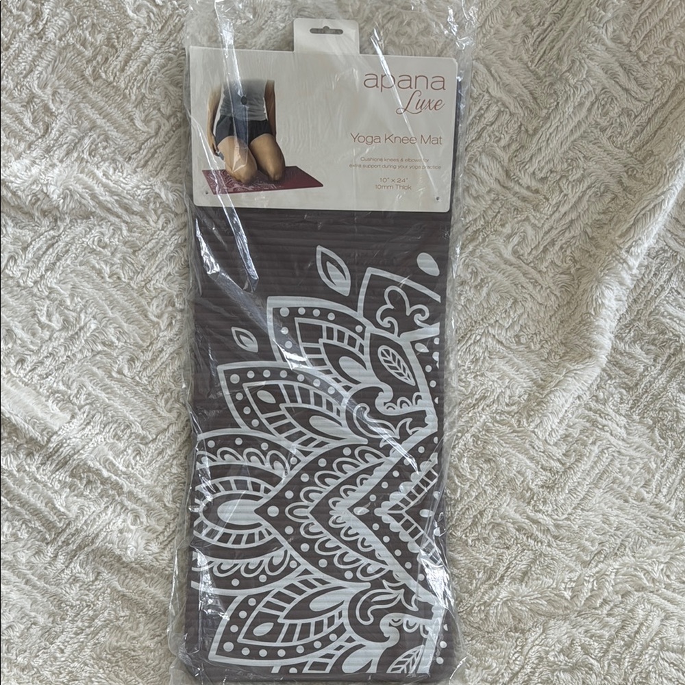 Apana Luxe Yoga Knee Mat 10"X24" 10mm Thick Double Sided  Brand New